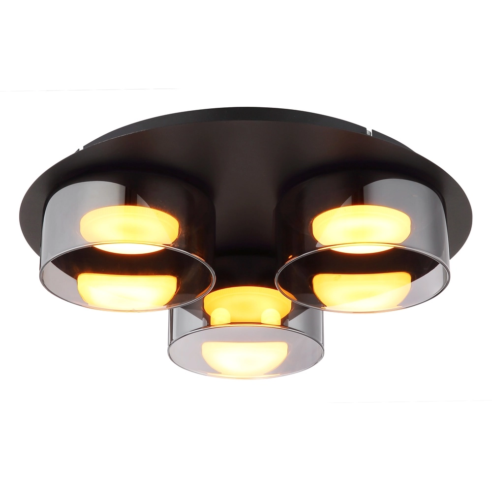Design-Deckenlampe Higgins Schwarze 3-Lichter