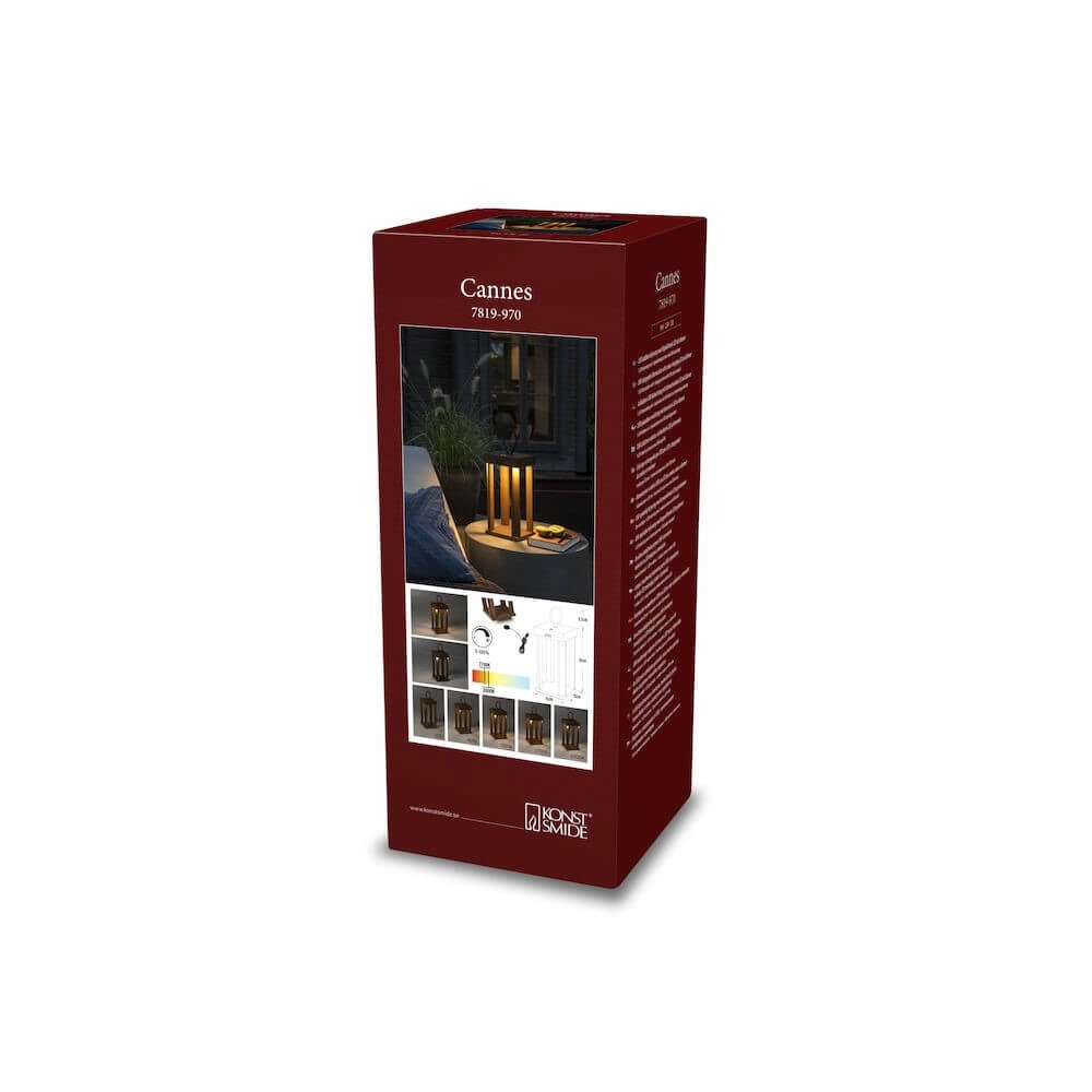 Rostbraune Tischlampe Cannes KonstSmide 7318307819977
