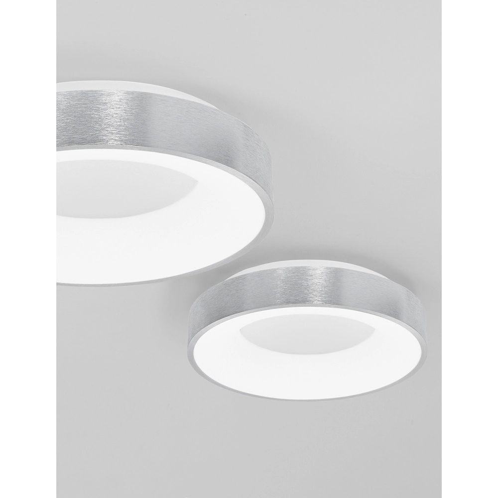 Deckenlampe Rando Thin silbergrau Ø 38cm Lyora 5212017420060