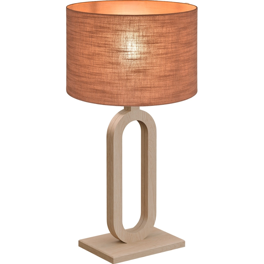 Tischlampe Sino Loop 54 cm leichtes Holz