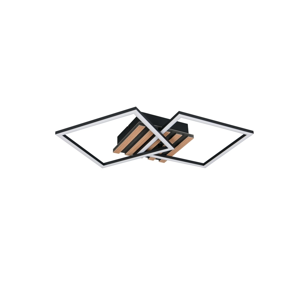 Moderne Deckenlampe Zaro Schwarz 59,5 cm Trio 4017807685961
