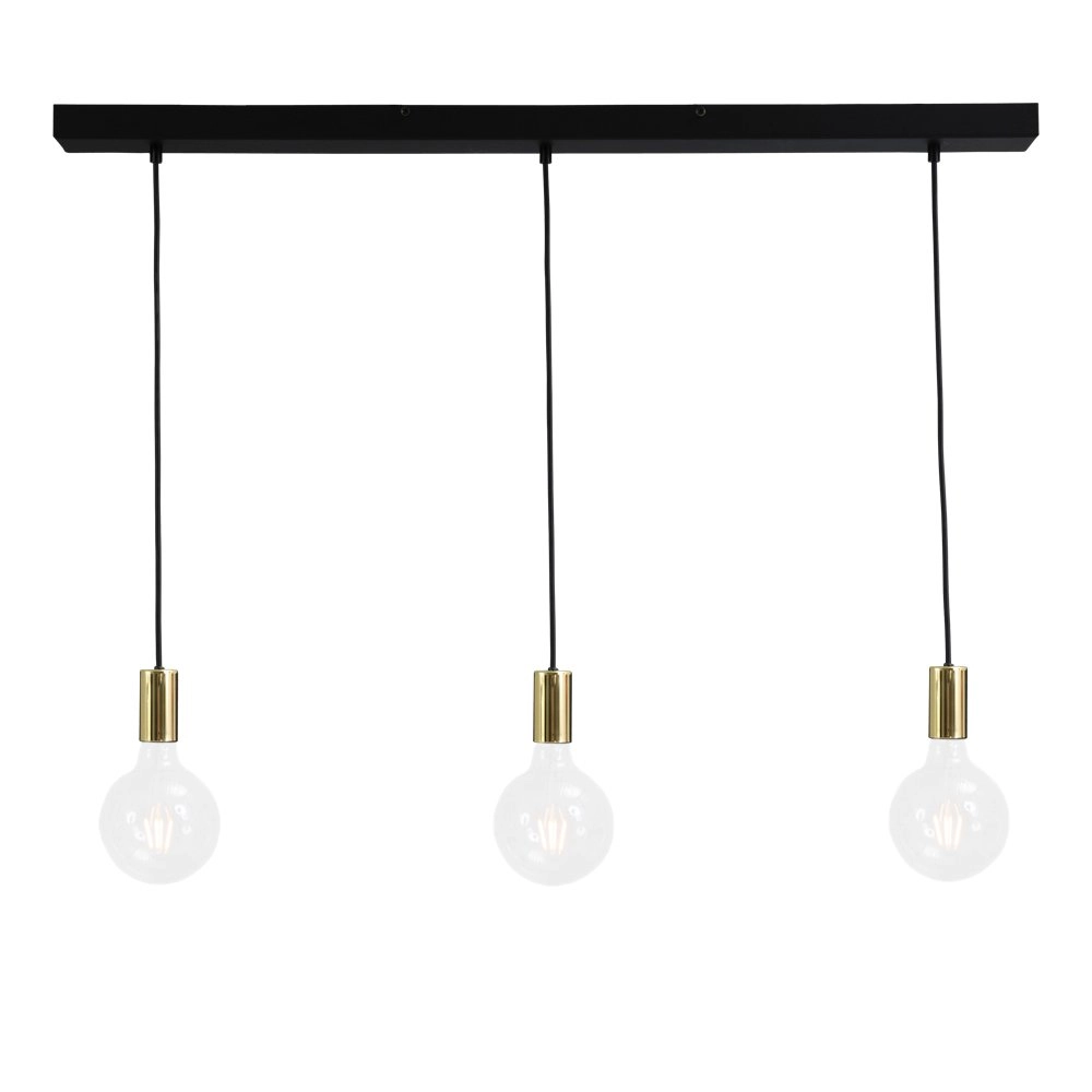 Pendelleuchte Concepto 3 Lichtschwarz mit gold