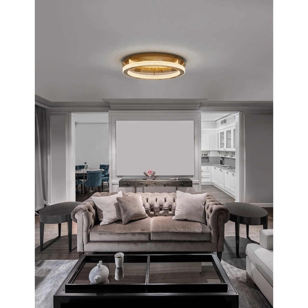 Deckenlampe Fiore gold Ø 60cm