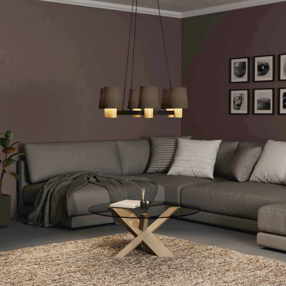 Hängelampe Edale Ø 70cm - mit braunen Farbtönen Eglo 9002759437817