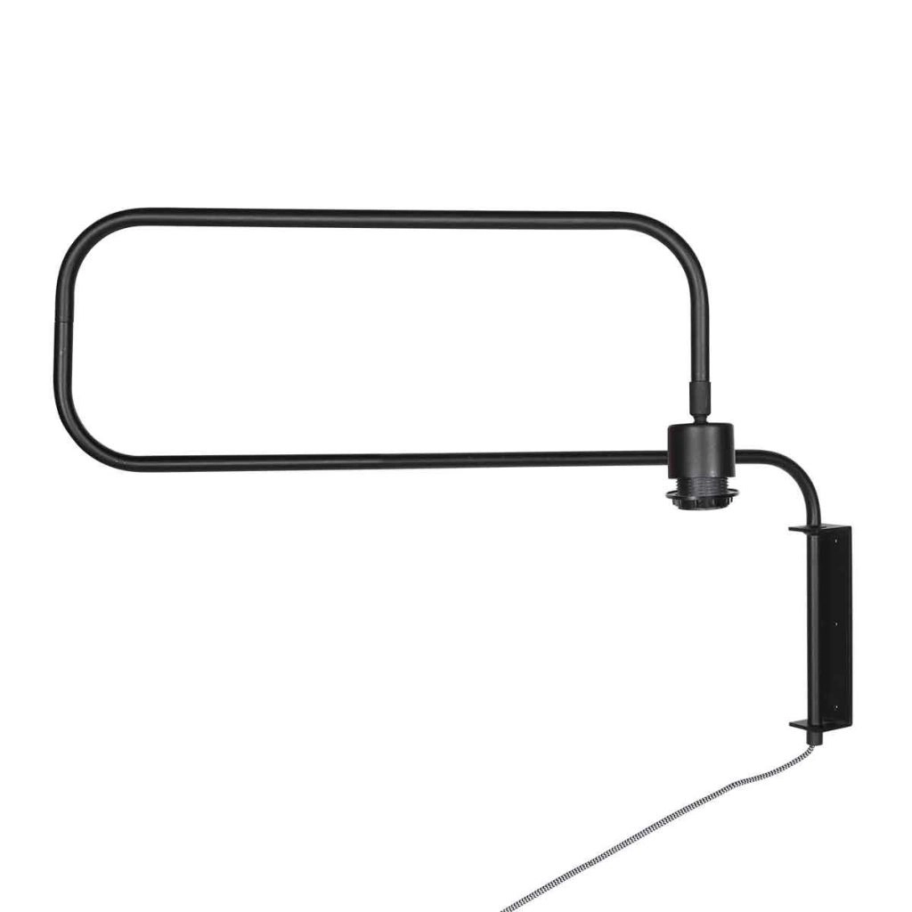 Schwarze Wandlampe Bloeba mit Korkkappe Ø40 cm Steinhauer 8712746180510