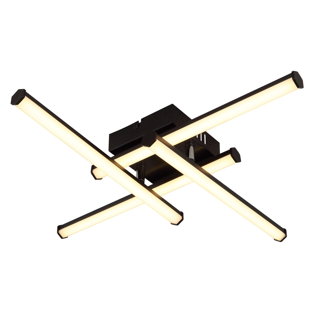 Moderne Deckenlampe Kirina 50 cm schwarzes Quadrat