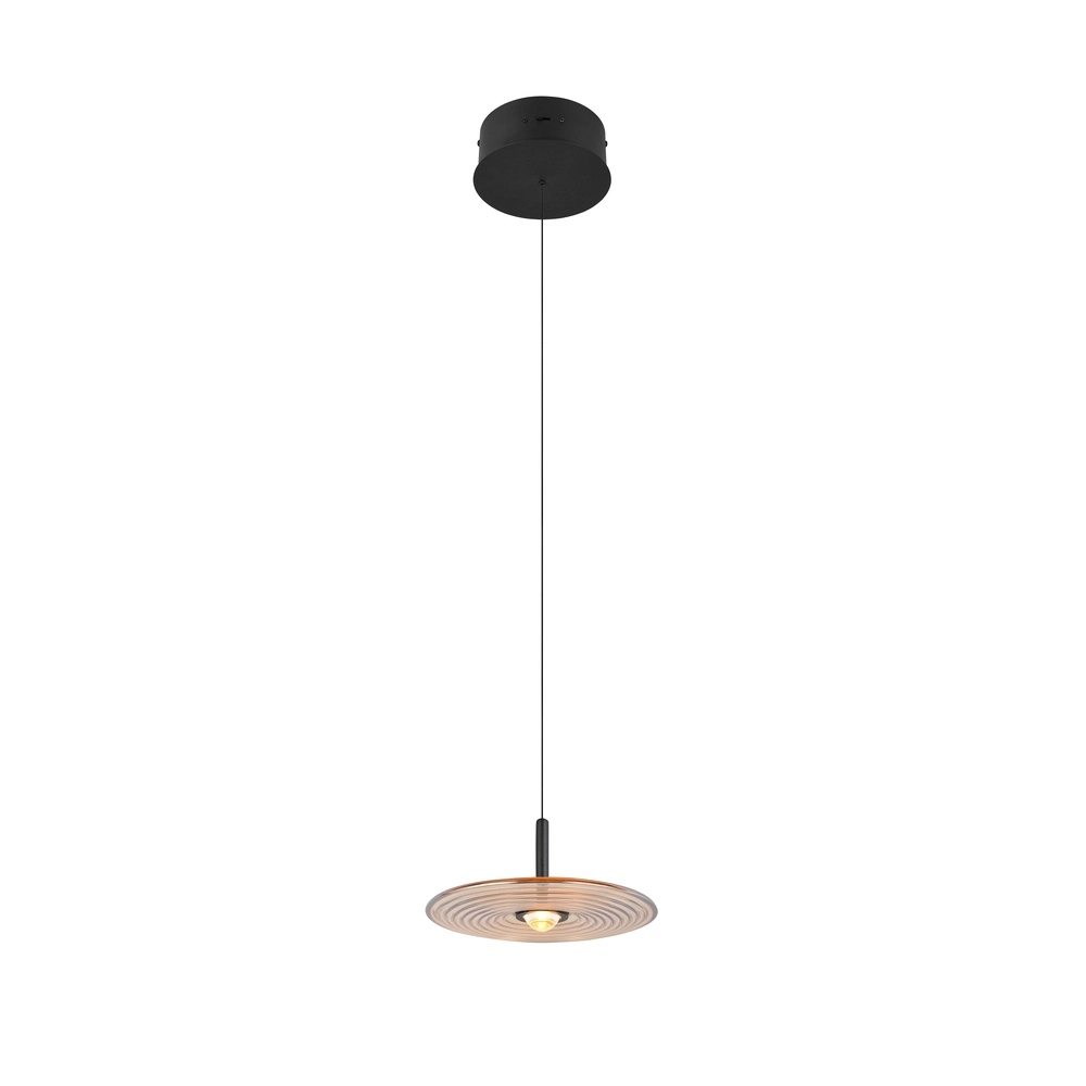 Design-Pendellampe Sirena Bernsteinglas