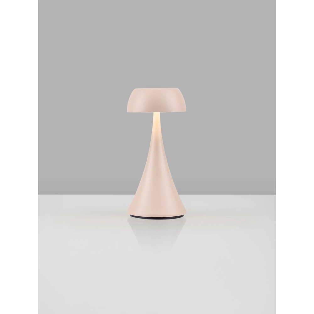 Tischlampe Ycro sandbraun wiederaufladbar über USB