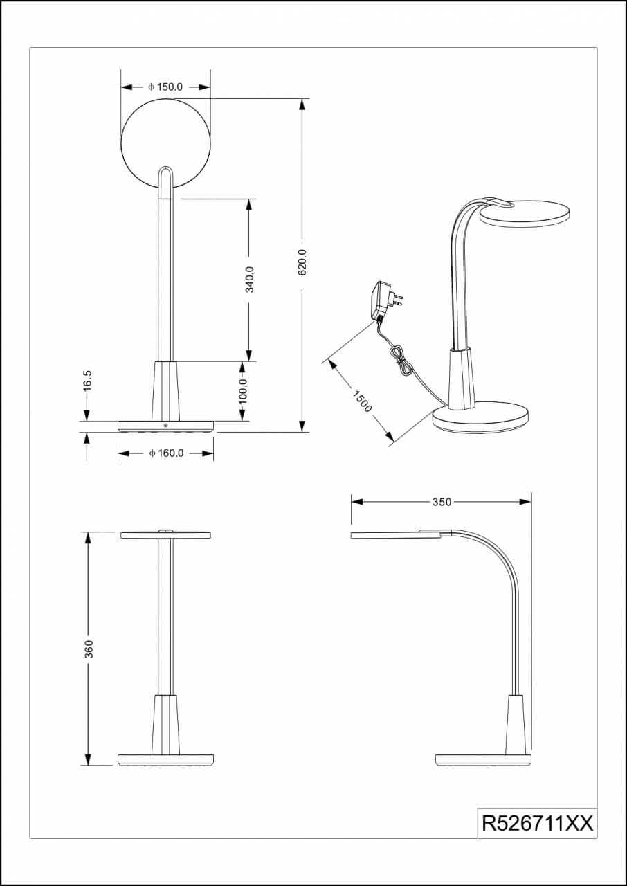 Tischlampe Sally Weiß Trio 4017807559088