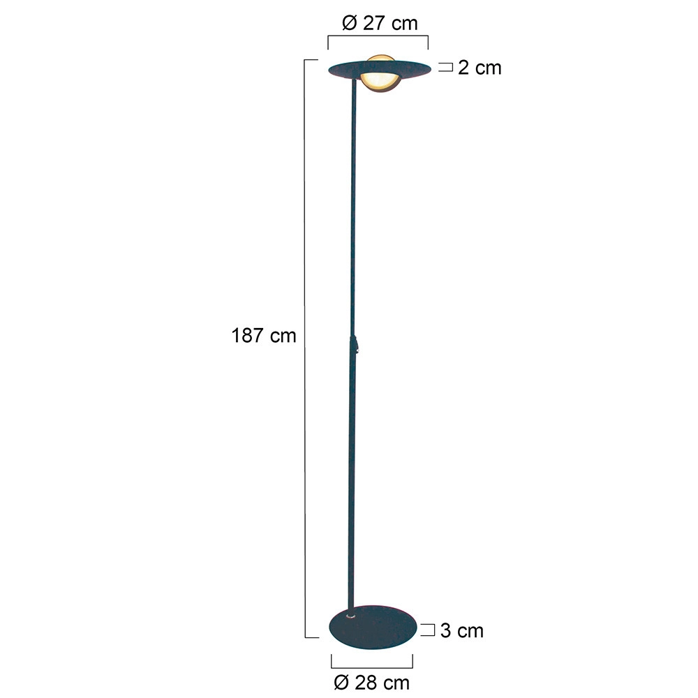 Design-Stehlampe Zenith Led Schwarz Steinhauer 8712746118551