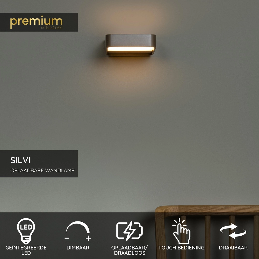 LED-Wandlampe Silvi Champagner Premium by Lucide 5411212234421