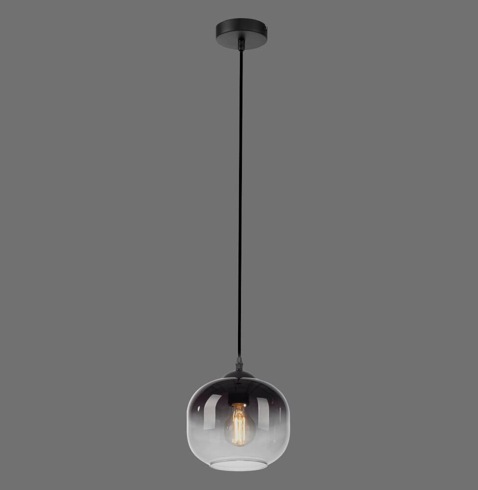 Schwarze Hängelampe Zea einzel Just Light 4043689993740