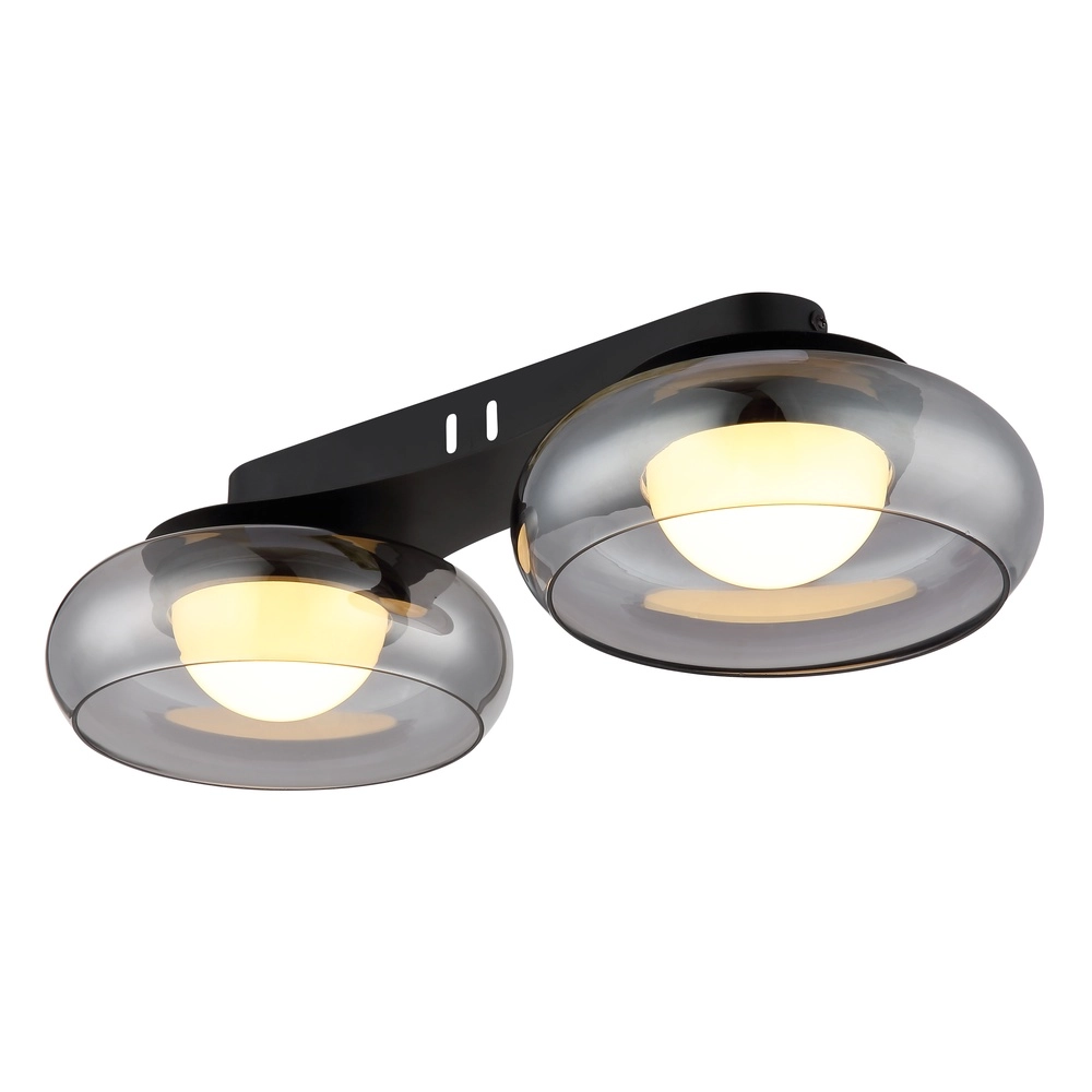 Design-Deckenlampe Carlene 2-Licht Schwarz Globo 9007371569175