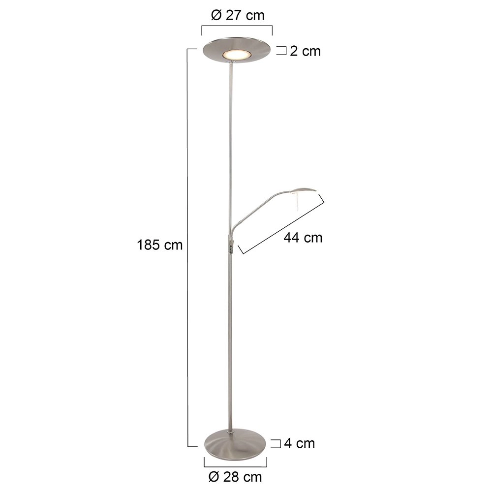 LED-Leselampe Zodiac 2-leichter Metallgrau Steinhauer 8712746122824