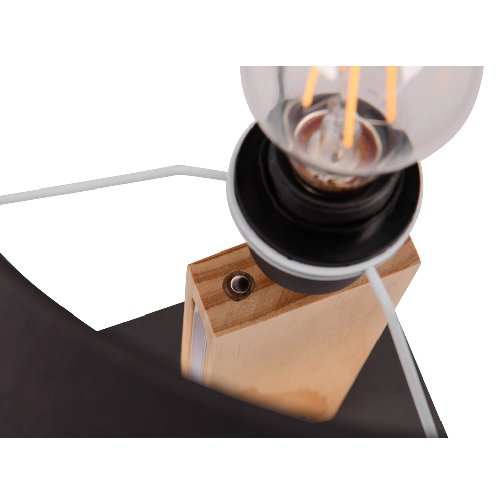 Tischlampe Rahul Design schwarz mit Holz Trio 4017807600469