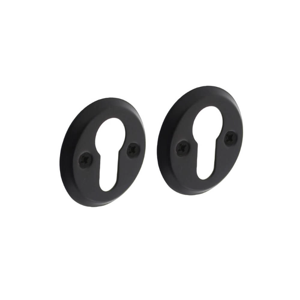 Set mit 2 Zylinder-Rosetten Tira Runde schwarze Schraube Intersteel 8714186648544
