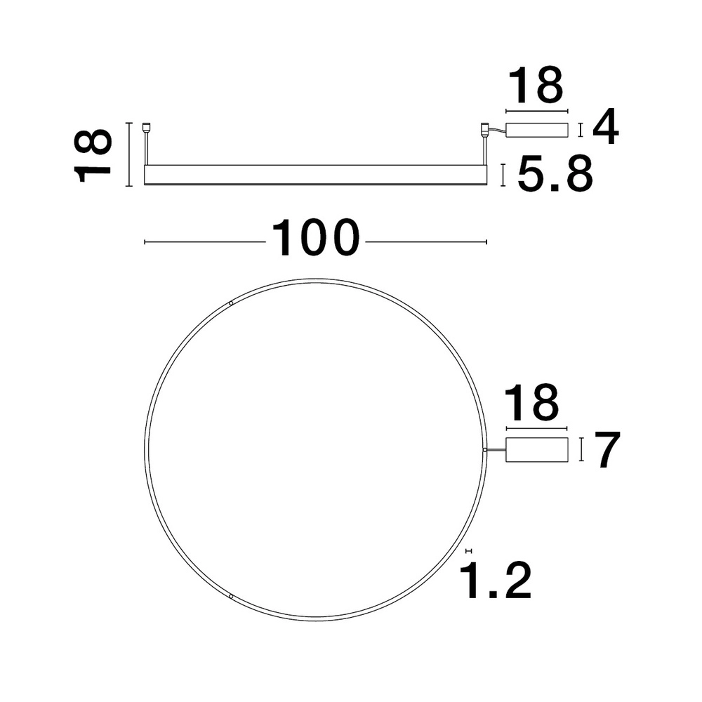 Deckenlampe Motif weiß Ø 100cm Lyora 5212017443038