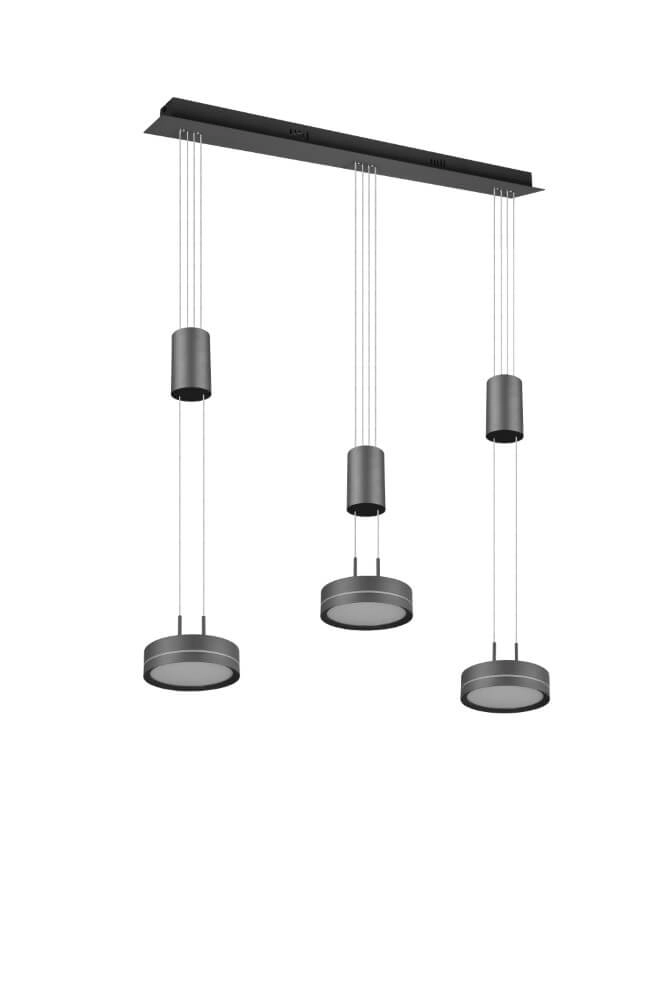 Hängelampe Franklin 3-Licht-Schwarz Trio 4017807510089