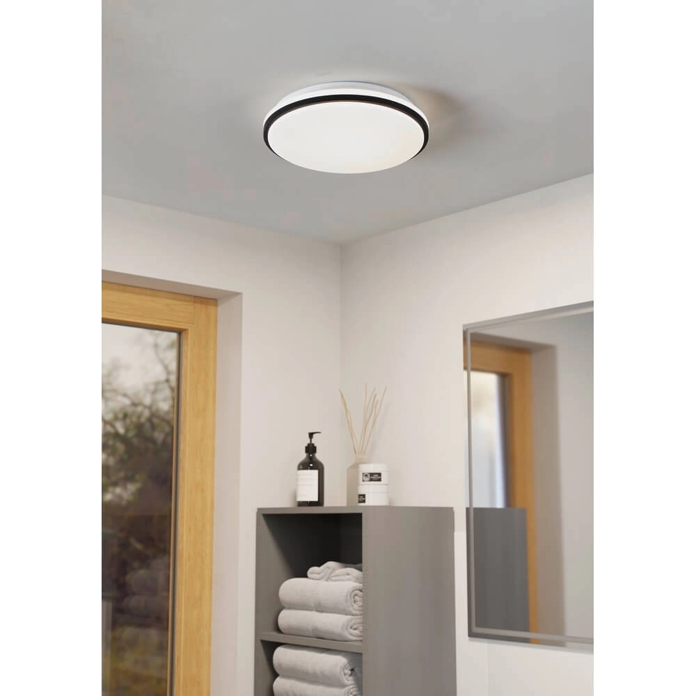 Deckenlampe Margidore schwarz mit weiß Ø 34cm Eglo 9008606313198