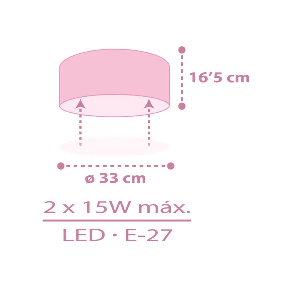 Deckenleuchte Fairy Dreams Ø 33cm - rosa Dalber 8420406003221
