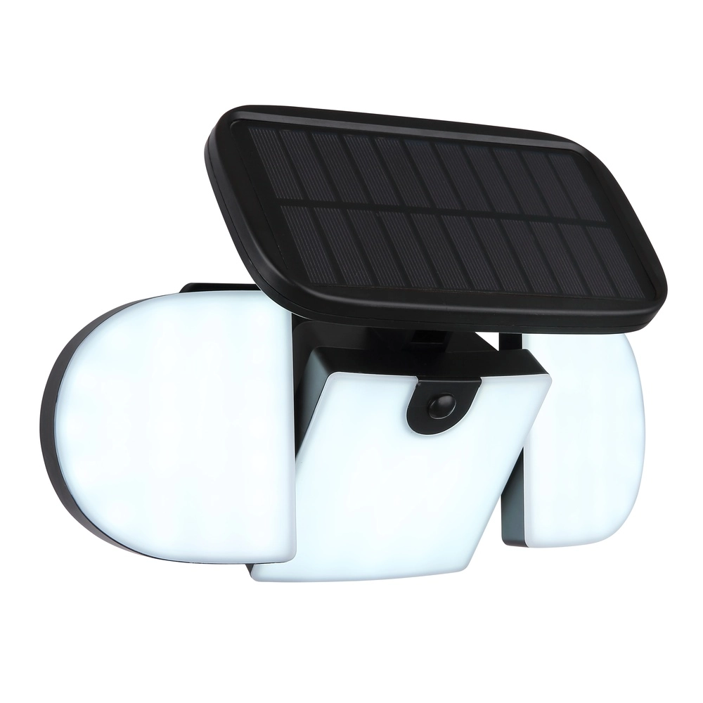 Schwarze Wandlampe Torqen Solarenergie Globo 9007371459063