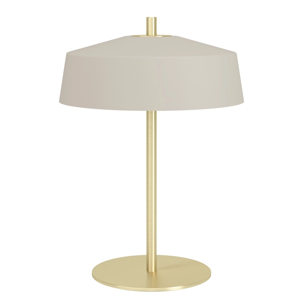 Design-Tischlampe Valdiola Sandbraun