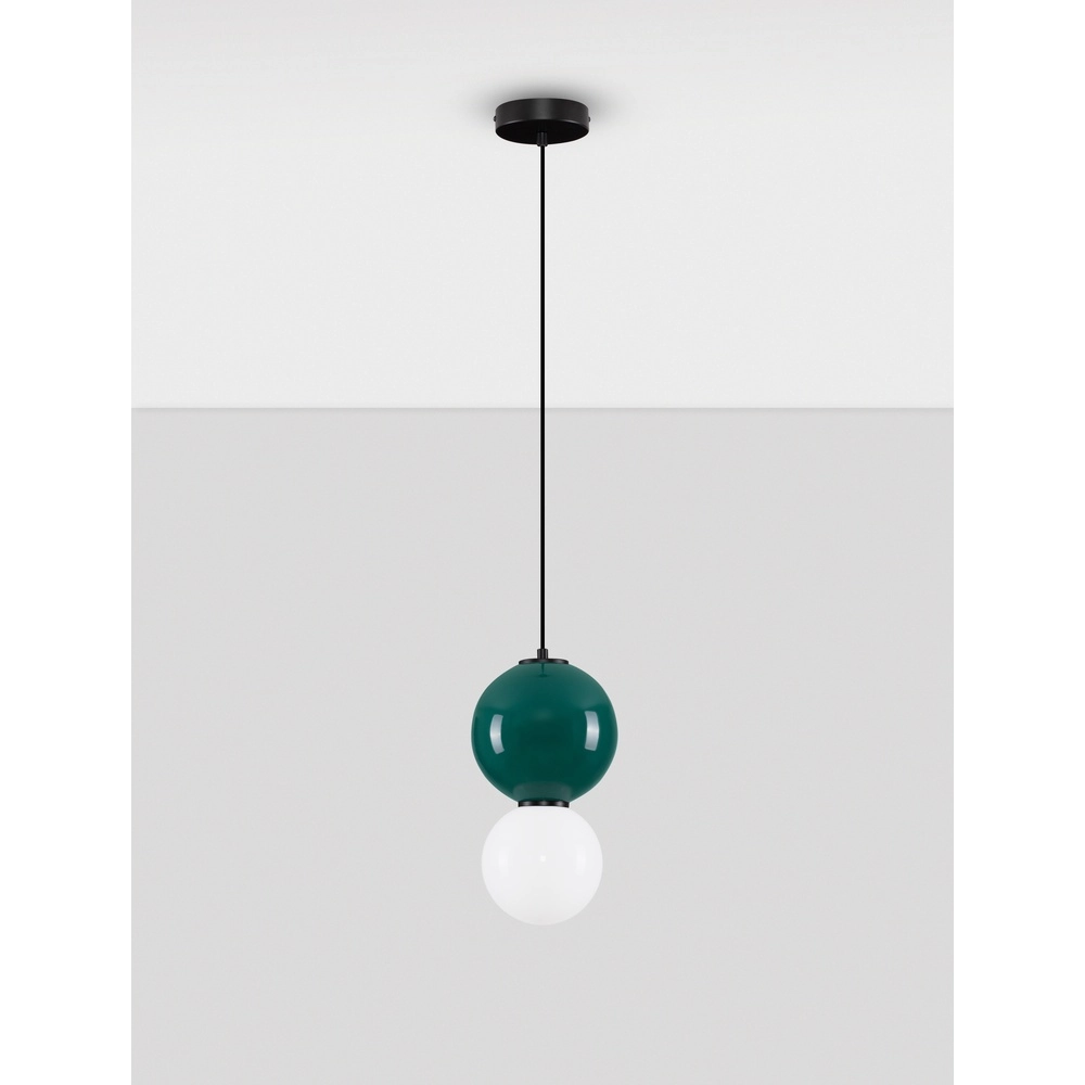 Pendelleuchte Noesis Ø 18cm grün mit weiß Lyora 5212017483683