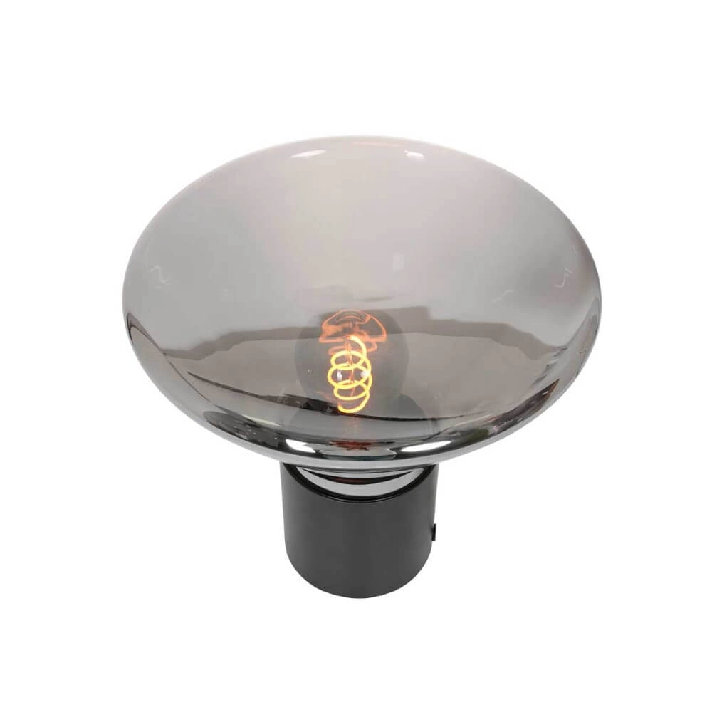 Tischlampe Ambiance schwarz mit Rauchglas Steinhauer 8712746165074