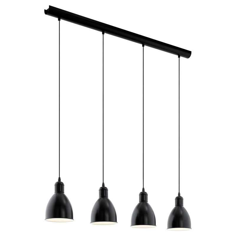 Pendelleuchte Priddy 4-Licht schwarz