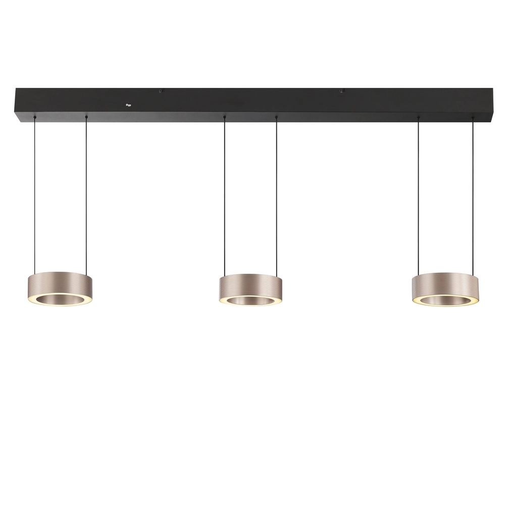 Design-Pendellampe Axion 3-hell schwarz mit Braun Brilliant 4004353477195