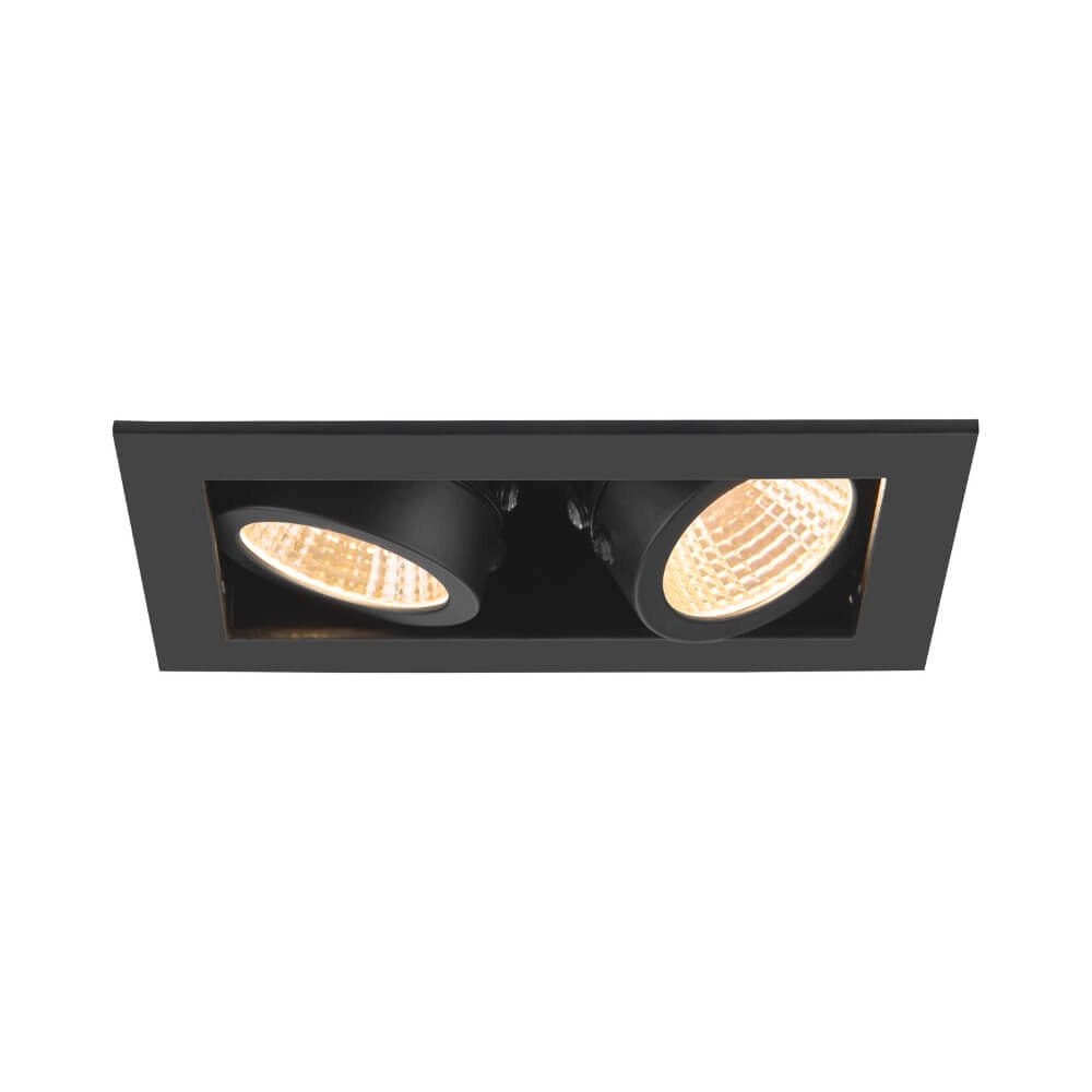 Quadratischer LED-Einbaustrahler Kadux Double 2x LED - schwarz - 3000K SLV 4024163279109
