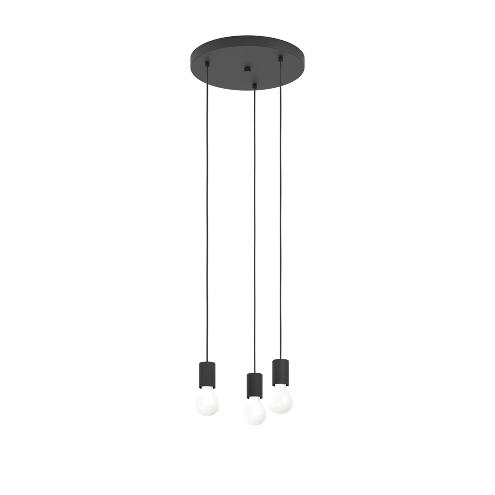 3-Lampen-Pendellampe Nogalte Schwarz