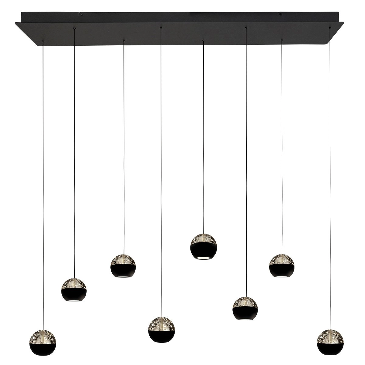 Esstisch-Pendellampe 115 cm Belluno 8-Licht-LED – Schwarz Steinhauer 8712746184020