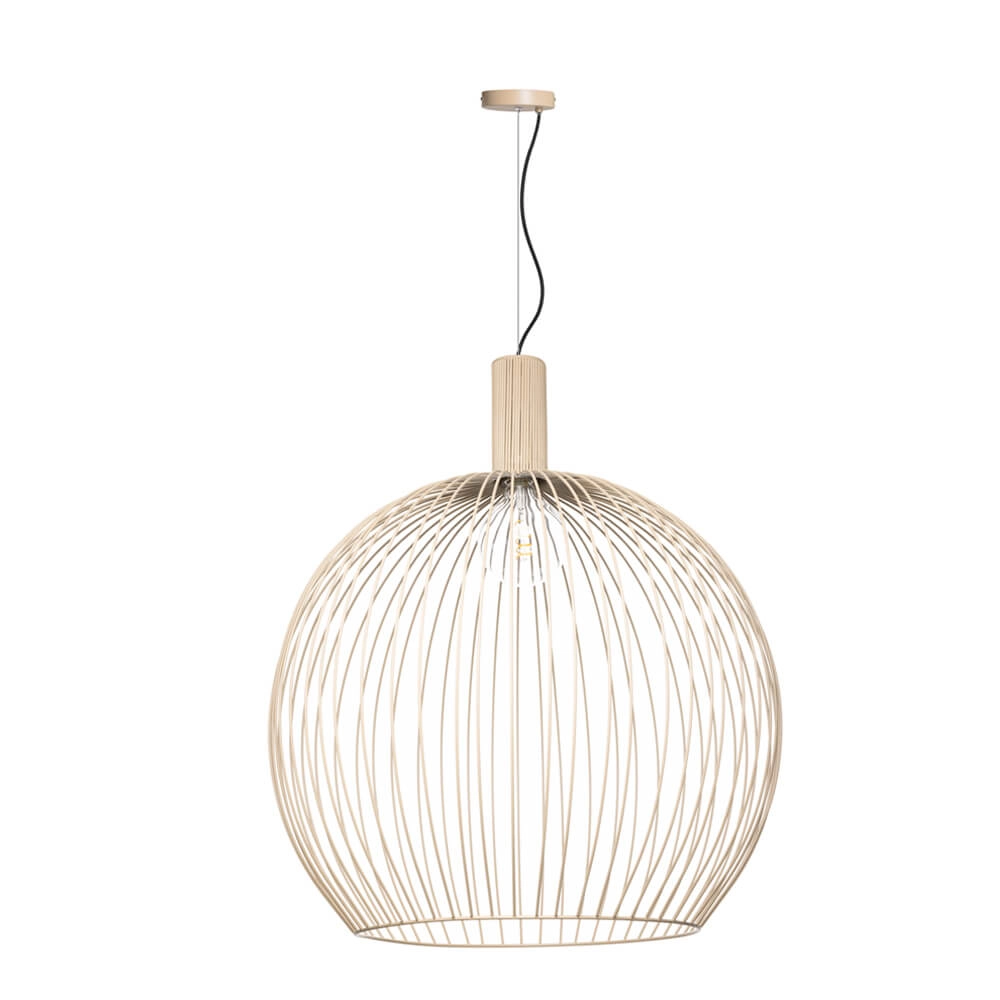 Sandfarbene Hängelampe Wire Sand Ø 70cm