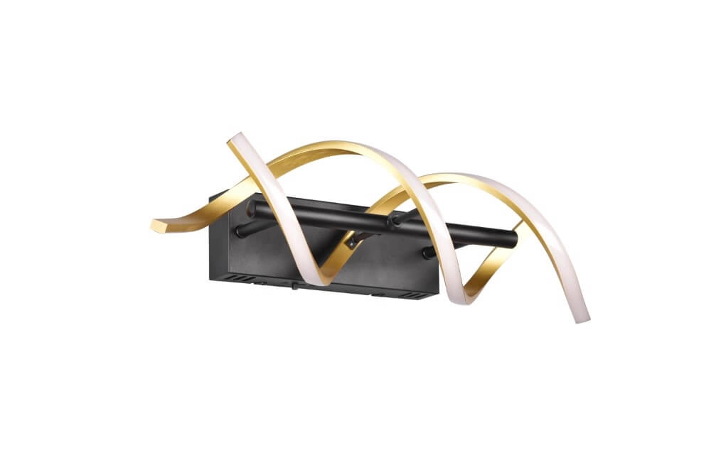 Design-Wandleuchte Sequence schwarz mit gold Trio 4017807541861