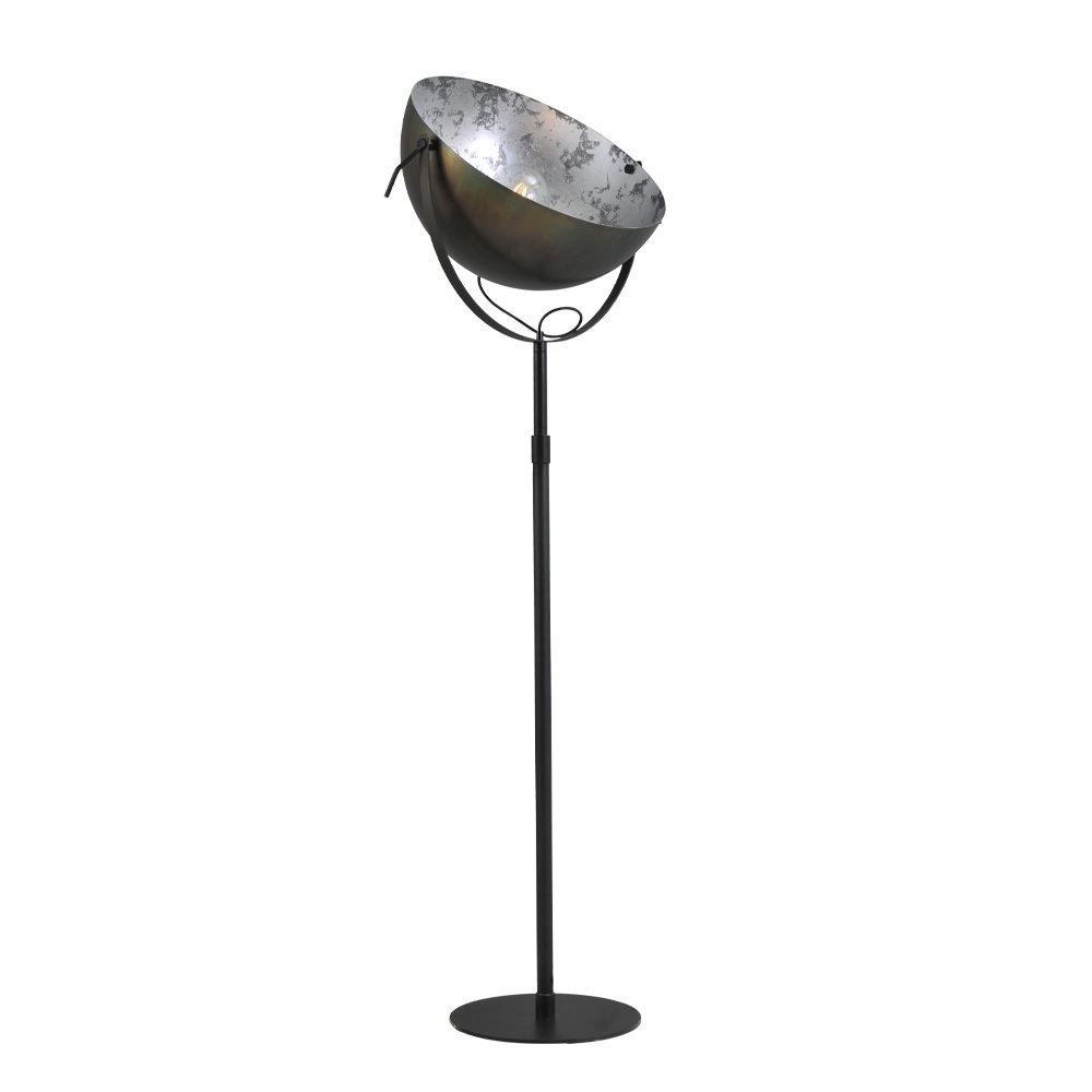 Stehlampe Industria 180 Gunmetal mit silber