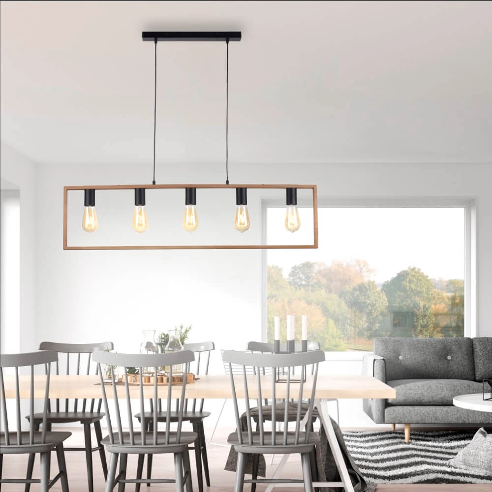 Ländliche Hängelampe Franky 5-Licht Just Light 4043689966447