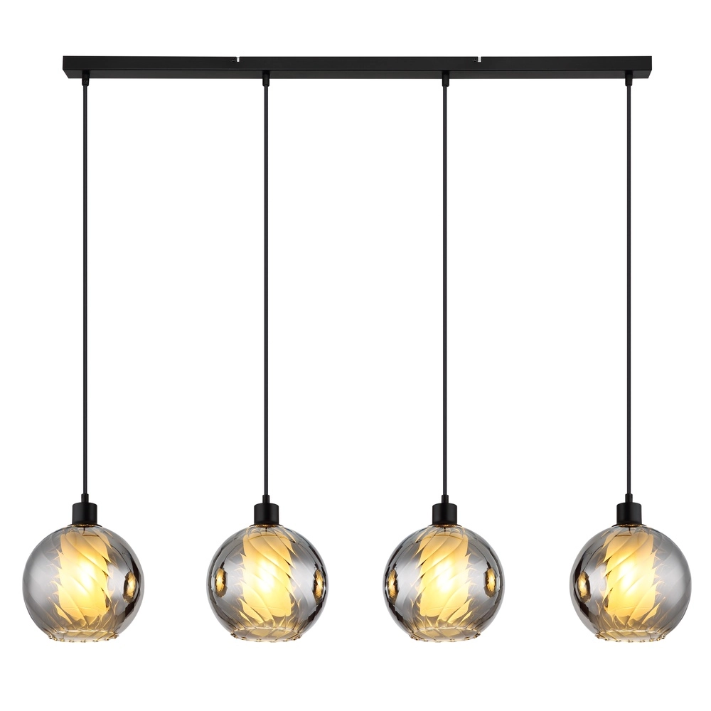 Design-Pendellampe Ulf 4-Licht Schwarz Globo 9007371522712