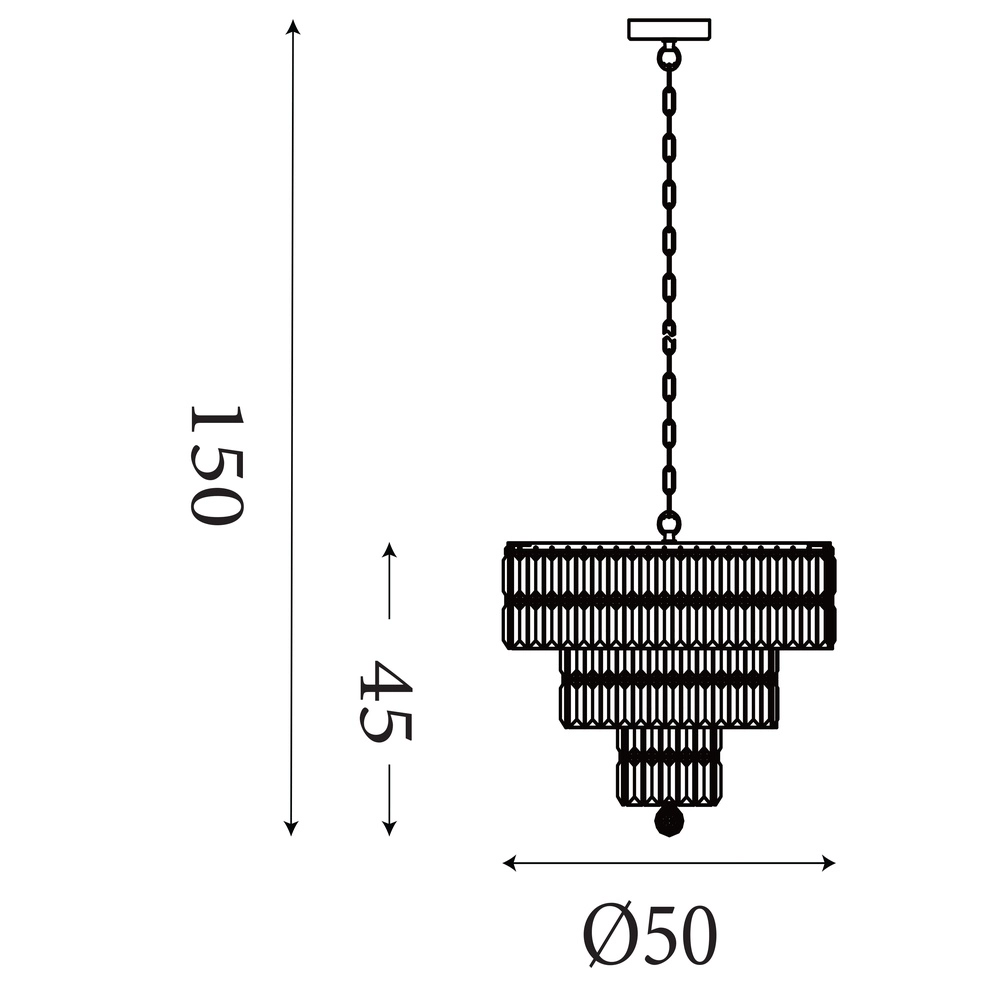 Kronleuchter Empire antikes Messing Ø 50cm Searchlight 5053423303888