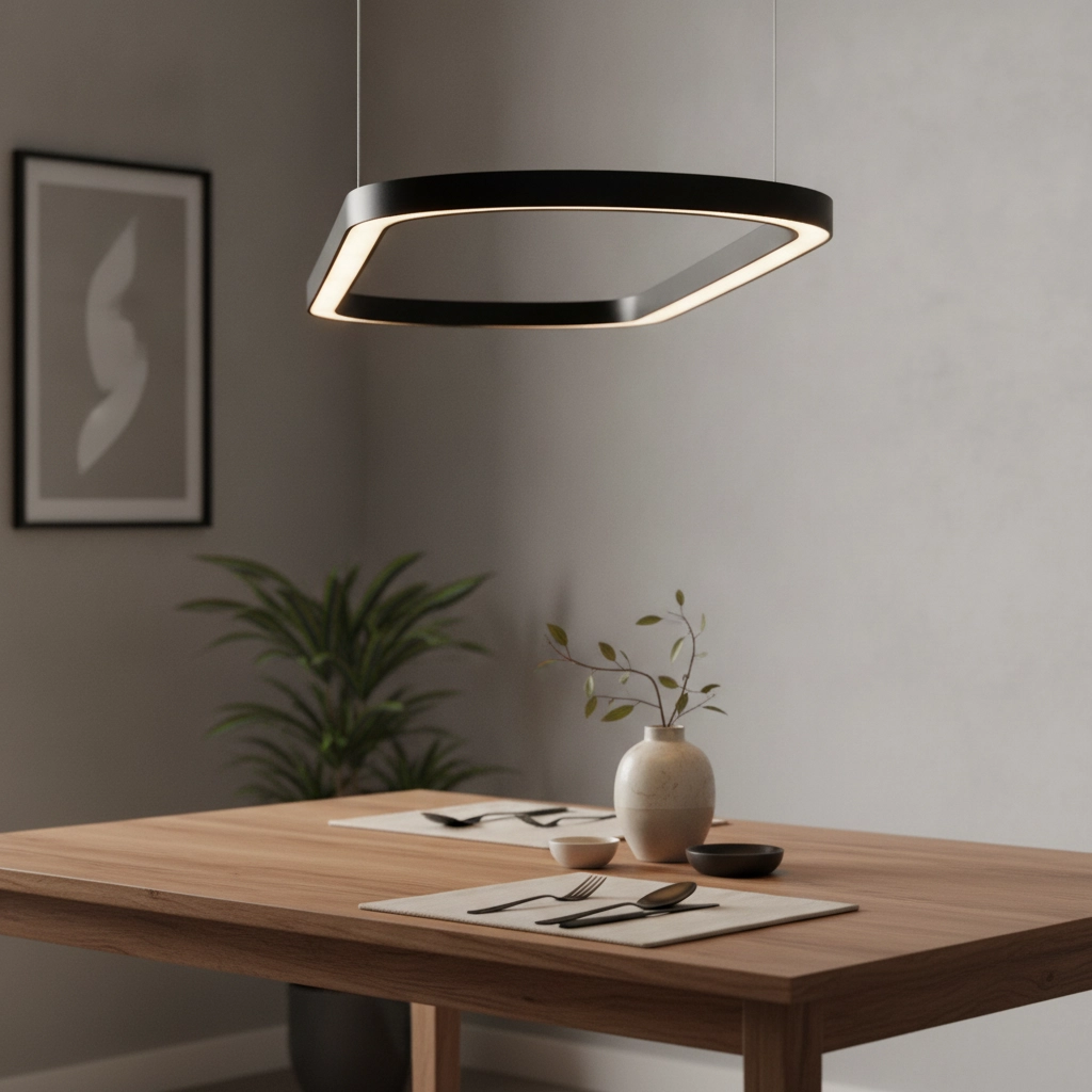 Ovale Pendelleuchte Cuppe schwarz