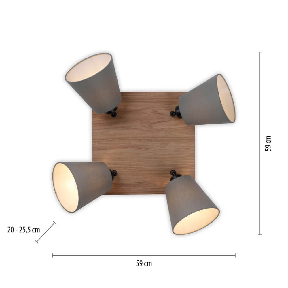 Deckenleuchte Green Michel 4-Licht Just Light 4043689995058