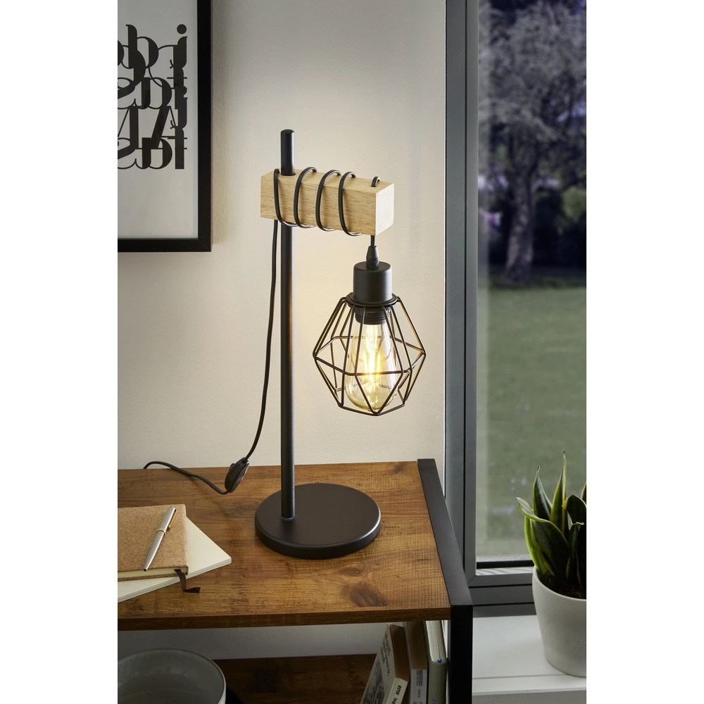Tischlampe Townshend 5 Holz mit Schalter Eglo 9002759440794