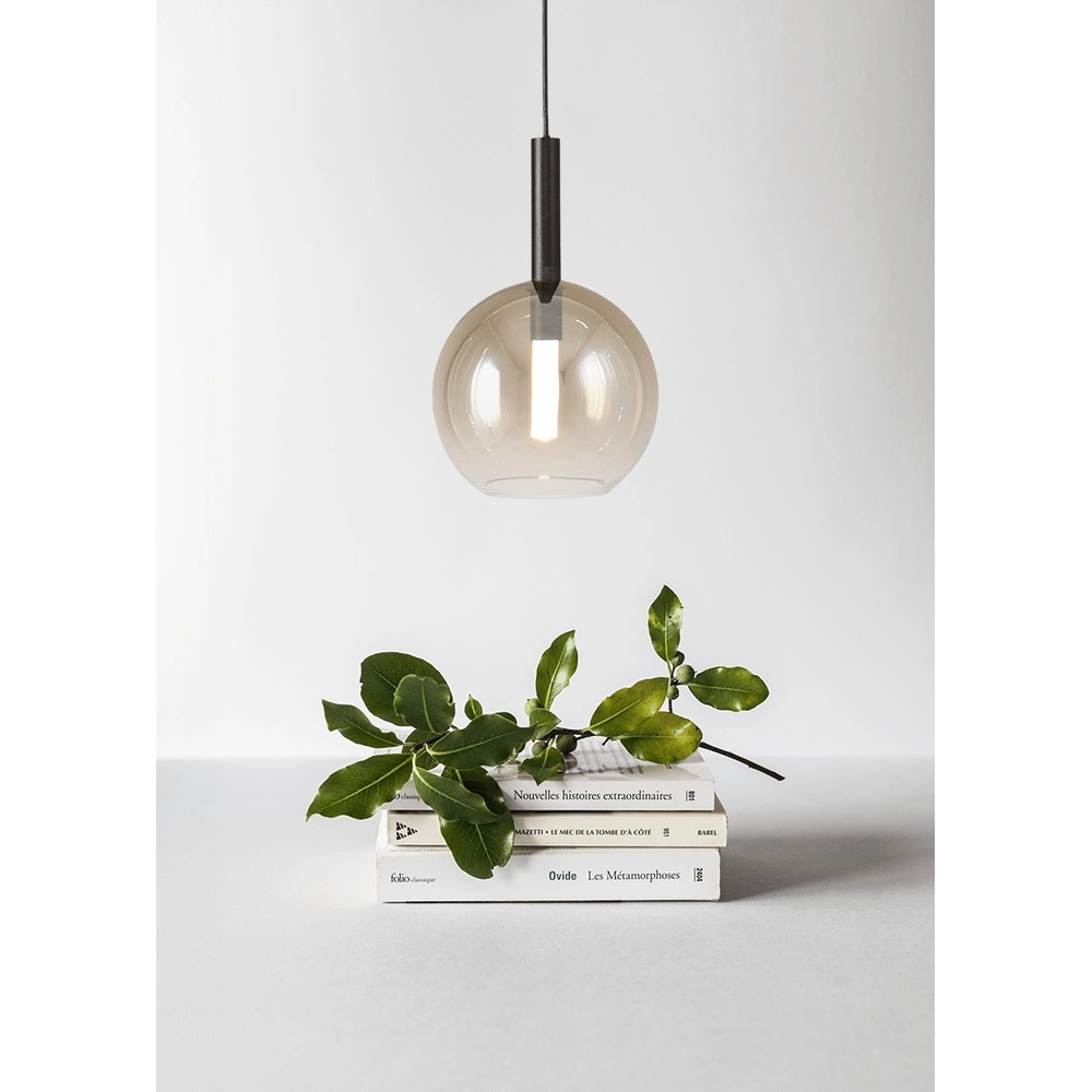 Pendellampe Ø 17 cm Lido Ball mit goldverblasstem Glas Masterlight 8718121324739
