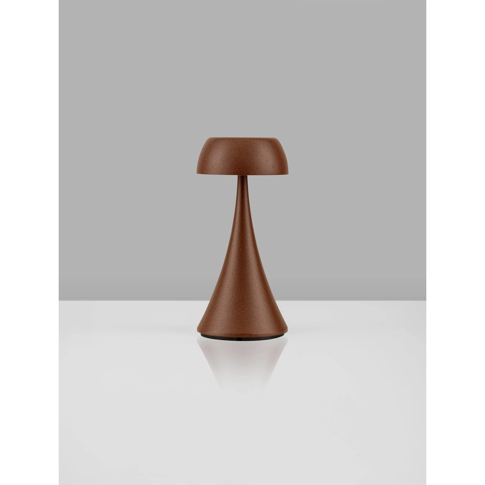Tischlampe Ycro rostbraun wiederaufladbar mit USB Lyora 5212017476999