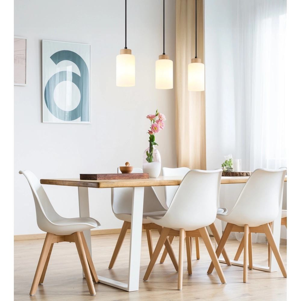 Pendellampe Rowena 3-Licht Holz Globo 9007371580248