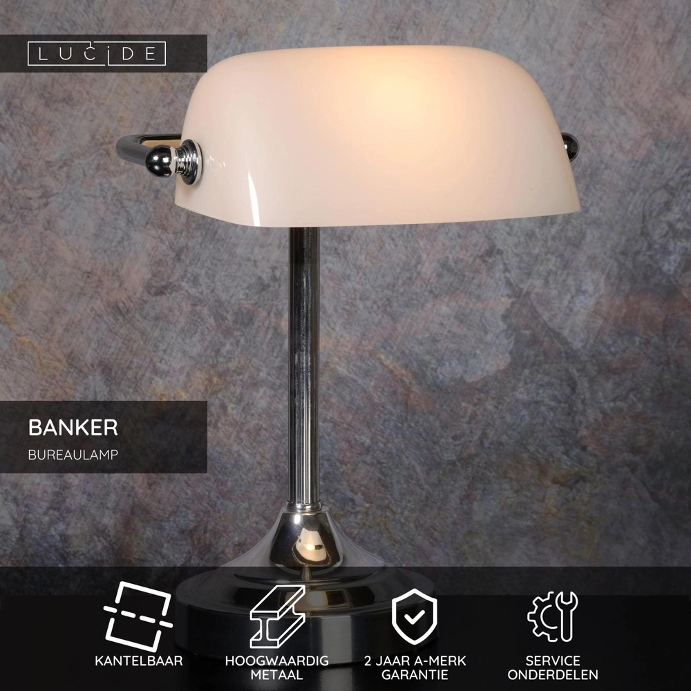 Schreibtischlampe Banker Chrom Lucide 5411212174048