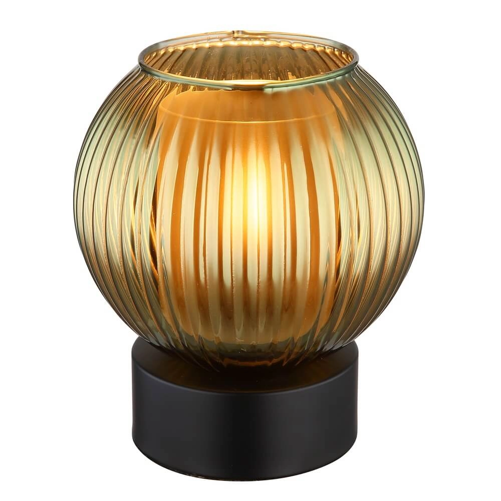 Tischlampe Zumba grünes Glas Ø 15cm
