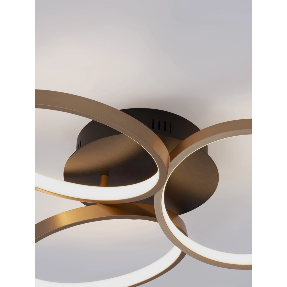 Design-Deckenleuchte Elize schwarz mit gold Ø 55cm Lyora 5212017433138