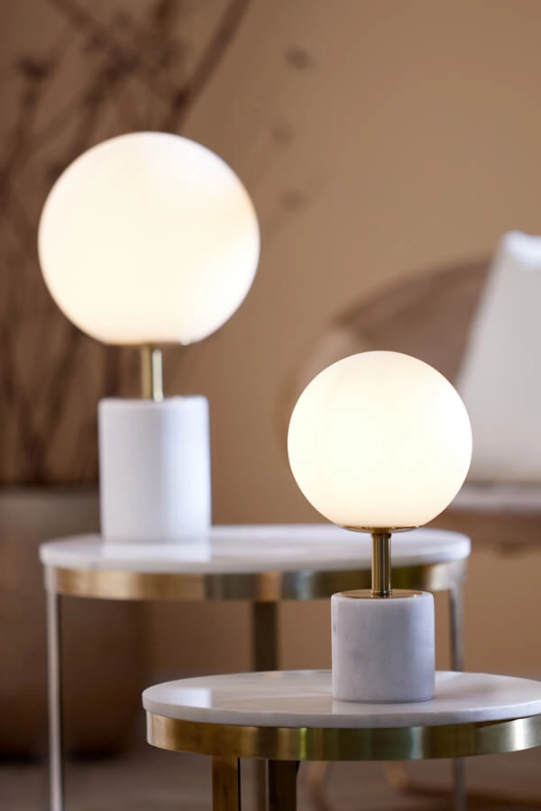 Design table lamp Medina white with gold 35cm Light & Living 8717807650896