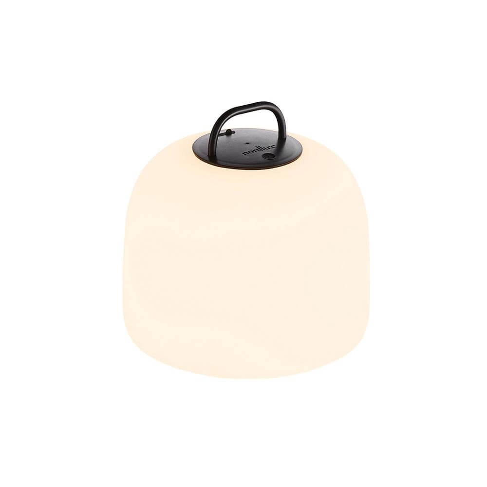 Tischlampe Kettle To-Go wiederaufladbar weiß mit schwarz Ø22cm
